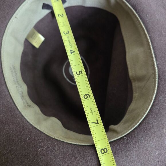 Dorfman Pacific Hat 100% Wool Brown Fedora Hat, Size M, Made in USA, Excellent - Picture 7 of 8